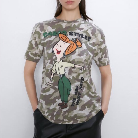 Zara | Tops | Zara Camouflage Print 